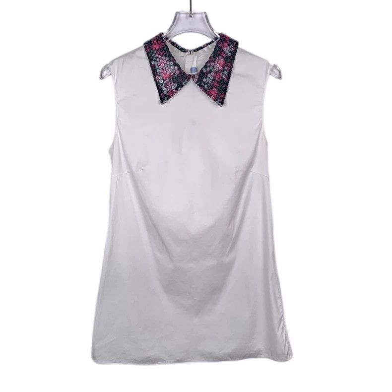 Prada Prada Sequin design collar white cotton sleeveless vest 250 Size XS / US 0-2 / IT 36-38 - 1 Thumbnail