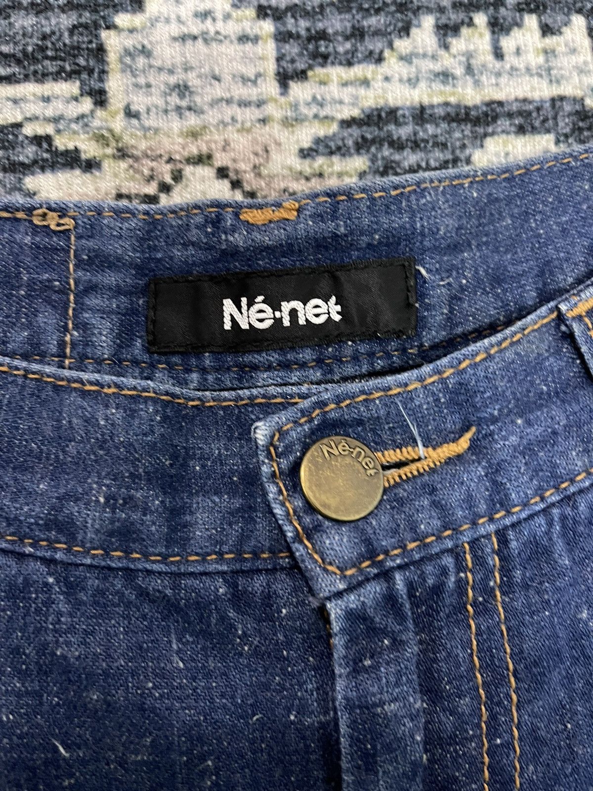 Issey Miyake × Japanese Brand × Ne-Net VINTAGE NE-NET BIG LOGO PATERN DARK BLUE PANTS VERY RARE Size US 28 / EU 44 - 8 Thumbnail
