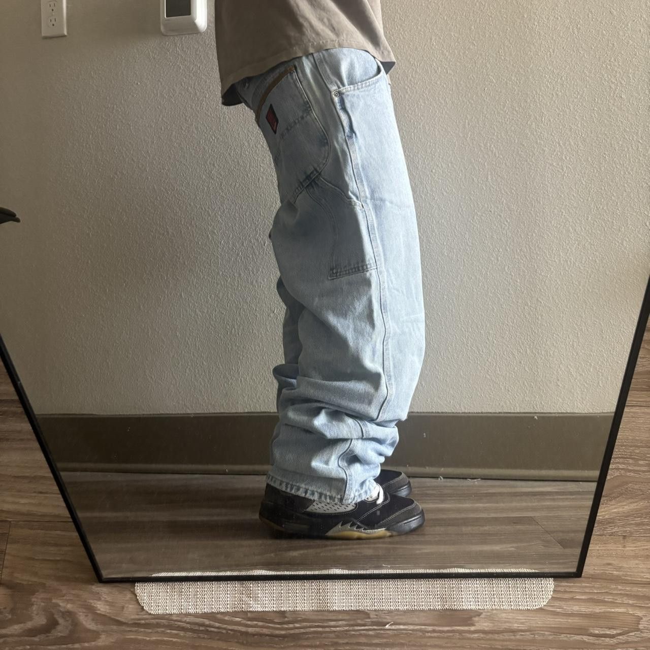 Vintage Crazy Vintage Y2K/2000s Baggy Light Wash Skater Workwear Carpenter Denim Jeans! 34x33 Size US 34 / EU 50 - 2 Thumbnail