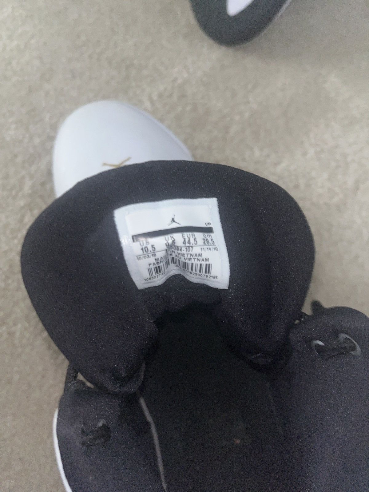 image of Jordan Brand Max Aura Shoes in White, Men's (Size 10.5)