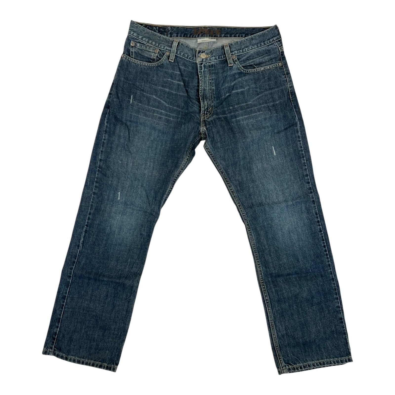 Levi's Levi's 514 Blue Denim Jeans Size 36x30 Slim Straight Dark Wa Size US 36 / EU 52 - 1 Thumbnail