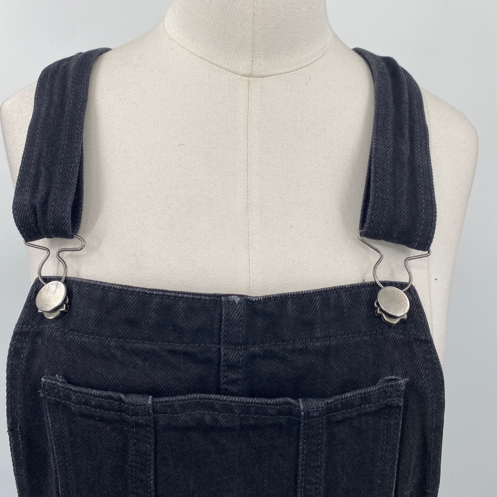 American Apparel Vintage Y2k American Apparel Overall Black Cotton Denim XS Size 26" / US 2 / IT 38 - 3 Thumbnail