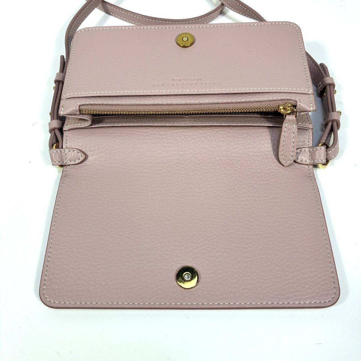 Stella McCartney Stella McCartney Mini Logo Faux Leather Crossbody Pale Mauve Size ONE SIZE - 14 Thumbnail