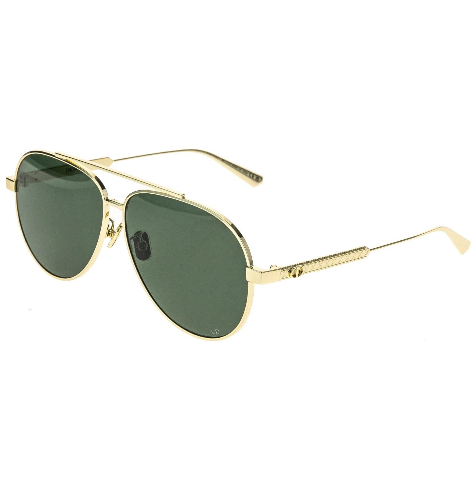 Christian Dior Monsieur CHRISTIAN DIOR Gold Green Cannage A1U CD40165U DIORCANNAGE Size ONE SIZE - 4 Thumbnail