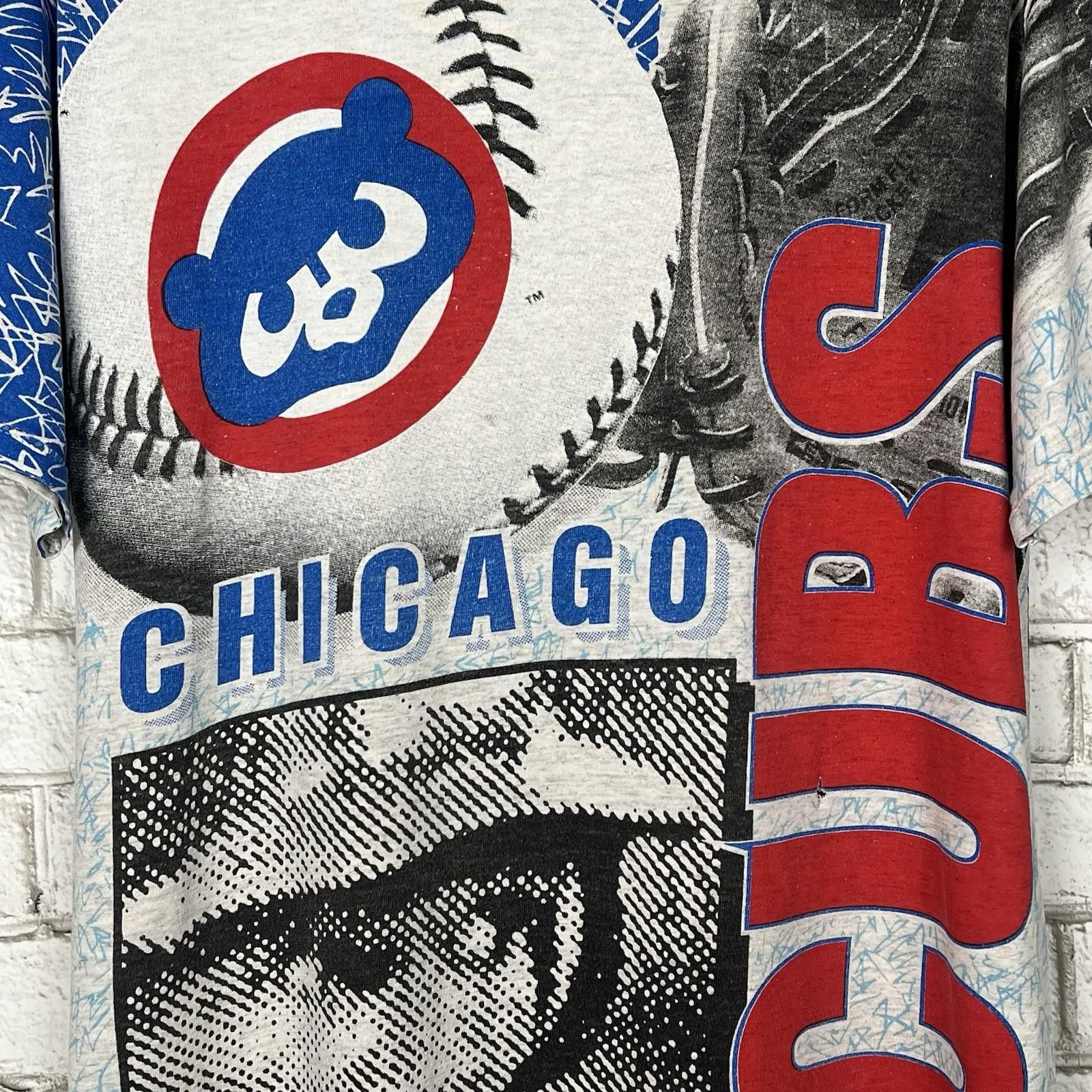 Starter Vintage 90s Chicago Cubs MLB Starter AOP T Shirt Medium Size US M / EU 48-50 / 2 - 2 Thumbnail