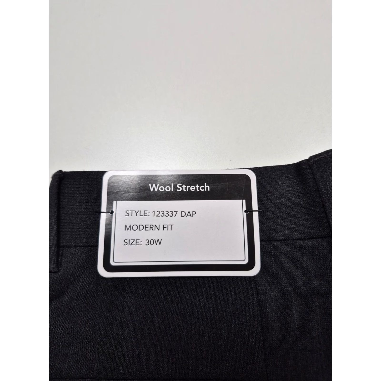 Vintage Giles & Jasper Dress Pants Mens 30x32 Gray Wool Stretch Flat Front NWT Modern Fit Straight Leg Button Closure Pockets Size US 30 / EU 46 - 5 Thumbnail