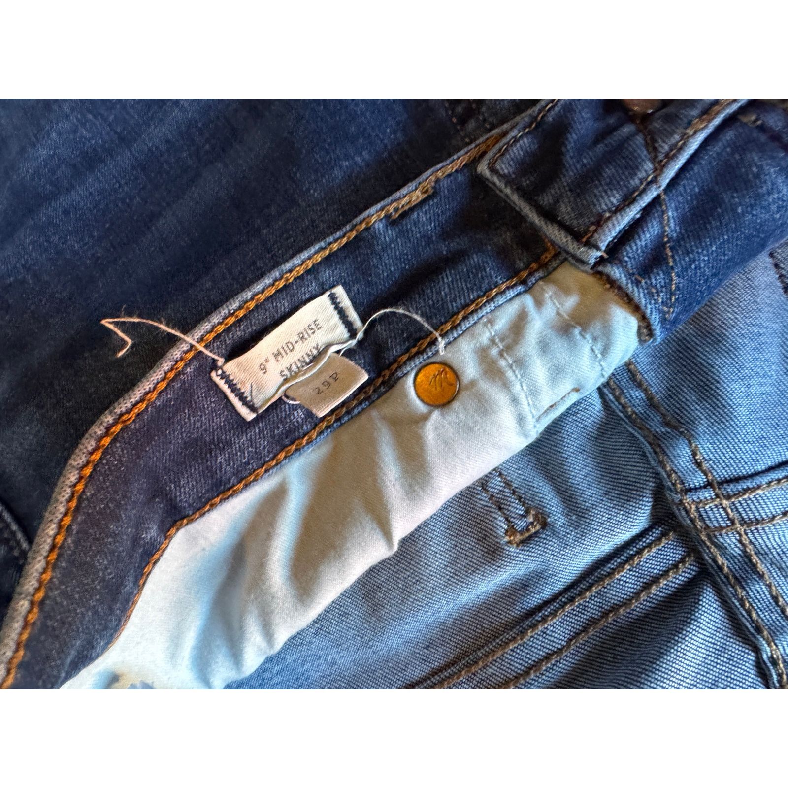 Madewell Madewell Mid-Rise Skinny Blue Jeans (29P) Size 29" - 3 Thumbnail
