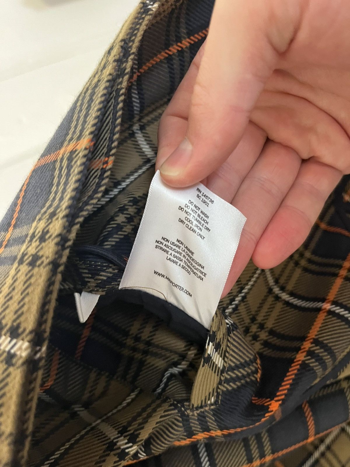 Mr P. Poly/Cotton Plaid trench coat Size US M / EU 48-50 / 2 - 8 Thumbnail