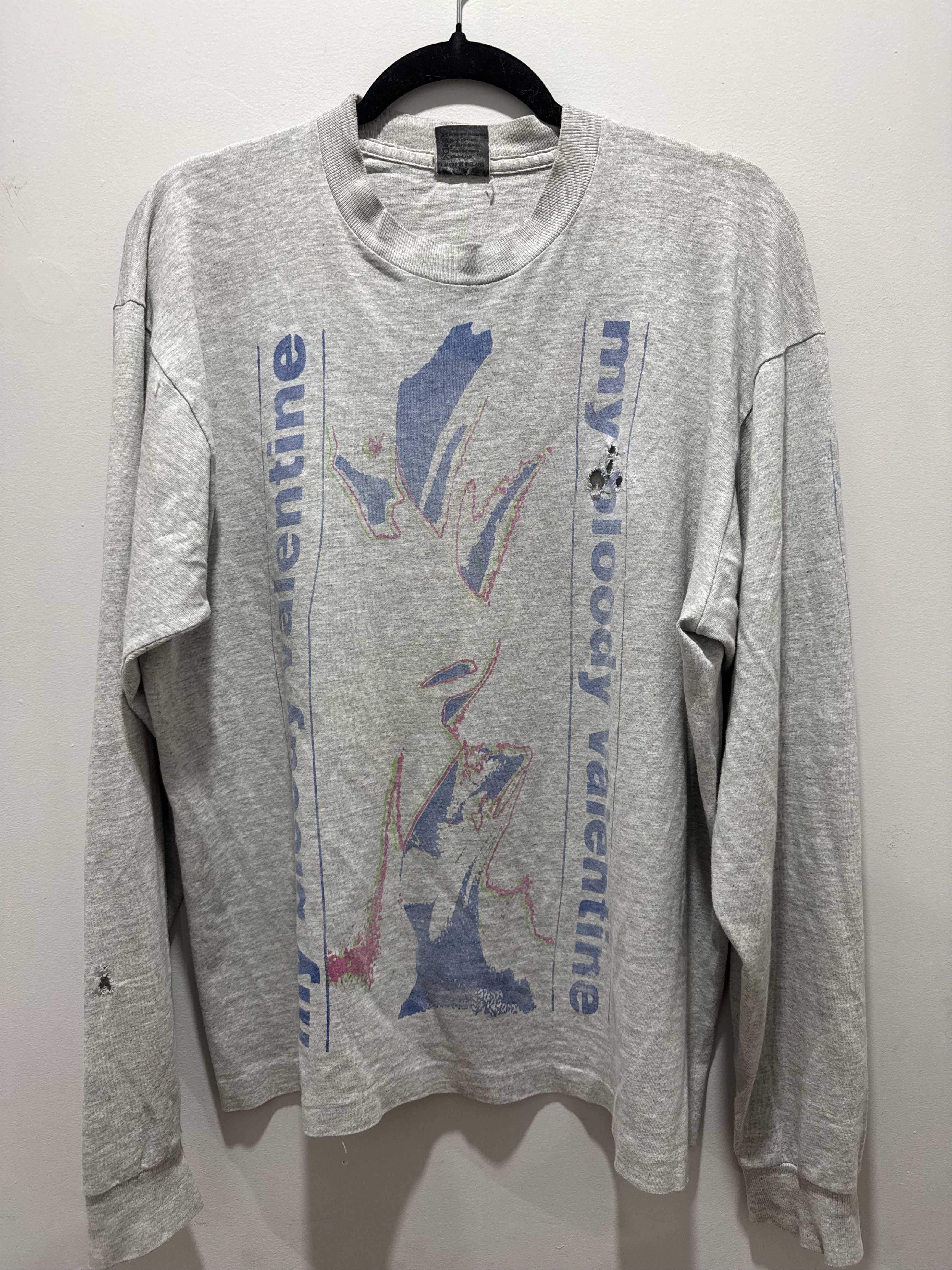 Vintage VTG My Bloody Valentine Glider LS w Front Band Name Print 