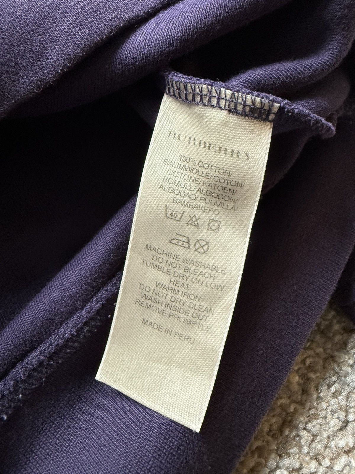 Burberry Burberry Quarter Zip Sweatshirt Purple Minimal Logo Cotton Size US XXL / EU 58 / 5 - 5 Thumbnail
