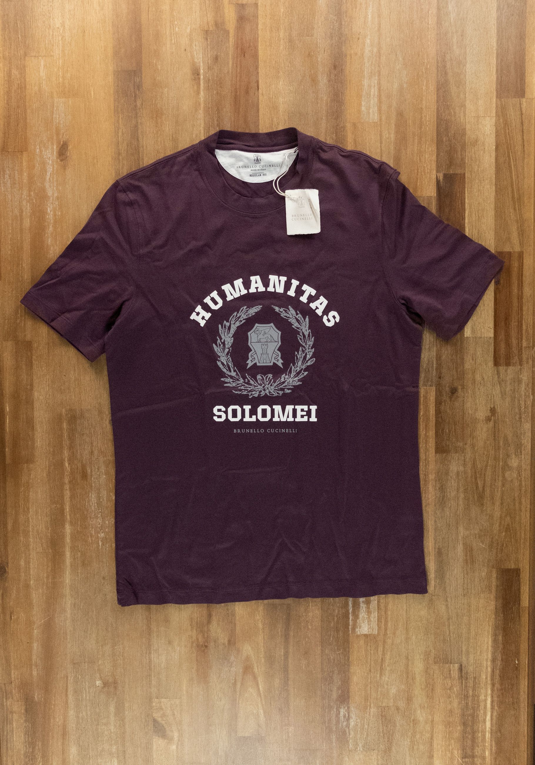 Brunello Cucinelli BRUNELLO CUCINELLI purple Humanitas logo t-shirt Small Size US S / EU 44-46 / 1 - 4 Thumbnail