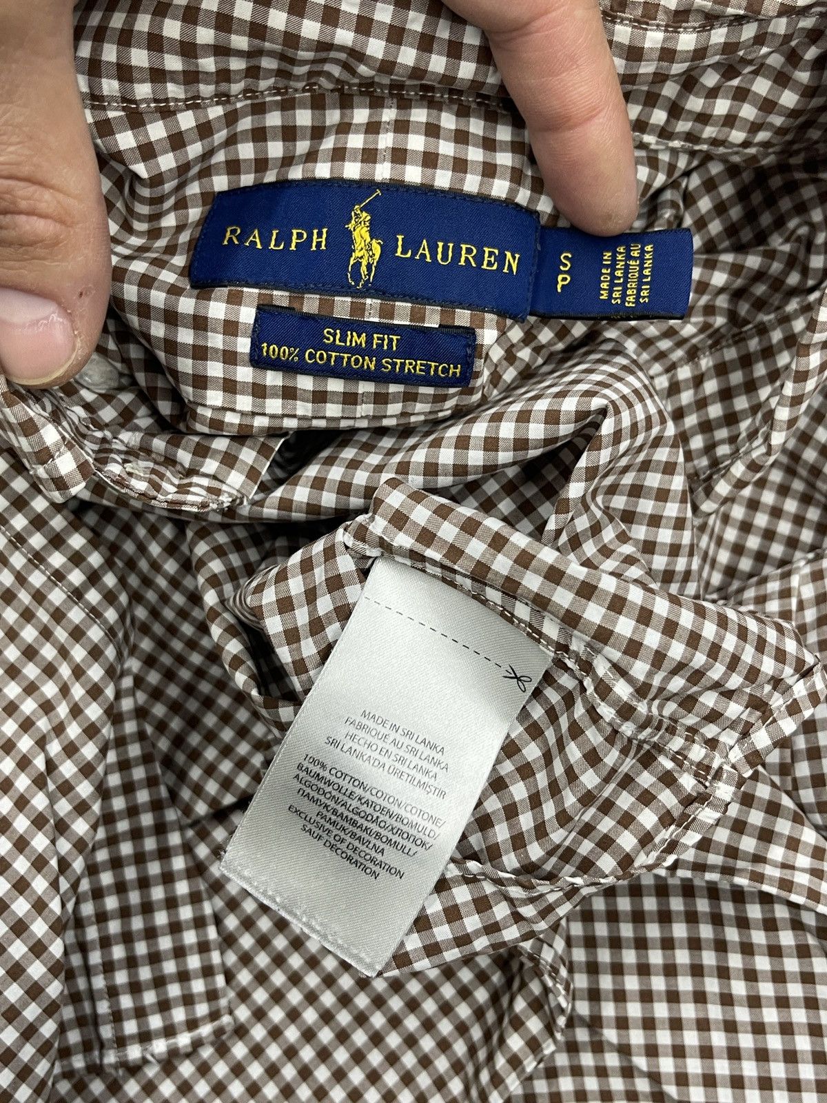 Ralph Lauren Mens Polo Ralph Lauren Shirt Plaid Into a Cage Brown Size S Size US S / EU 44-46 / 1 - 6 Thumbnail