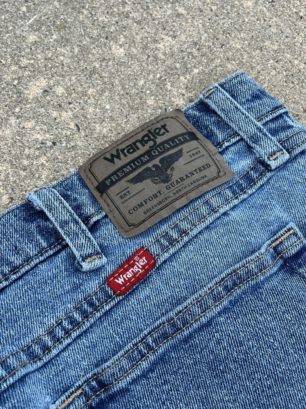 JNCO × Vintage × Wrangler Crazy Vintage Y2K Wrangler Baggy Jeans Size US 38 / EU 54 - 8 Thumbnail