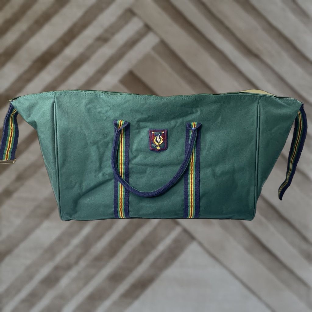 Polo Ralph Lauren VINTAGE Polo Ralph Lauren Duffle Bag Unisex Adults Large Green Canvas Logo Buckle Strap 90s Classic Travel Size US L / EU 52-54 / 3 - 1 Thumbnail