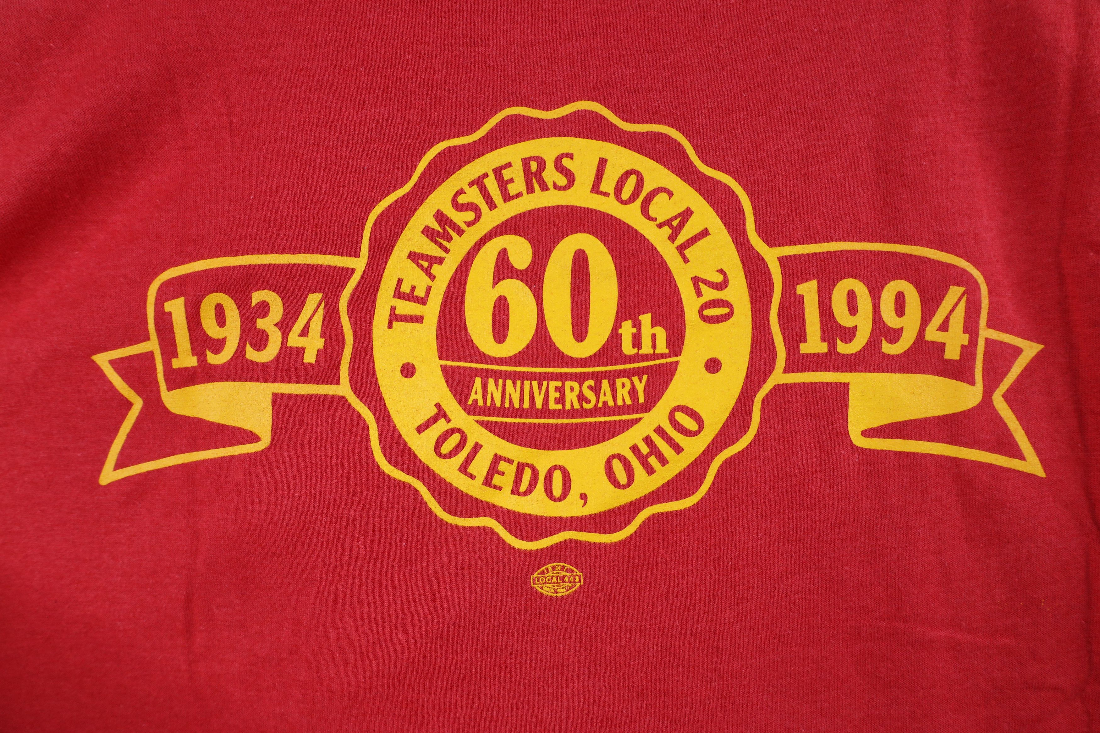 Vintage Deadstock Vintage 90s 20 Teamsters Union T-Shirt Red USA Size US XL / EU 56 / 4 - 7 Thumbnail