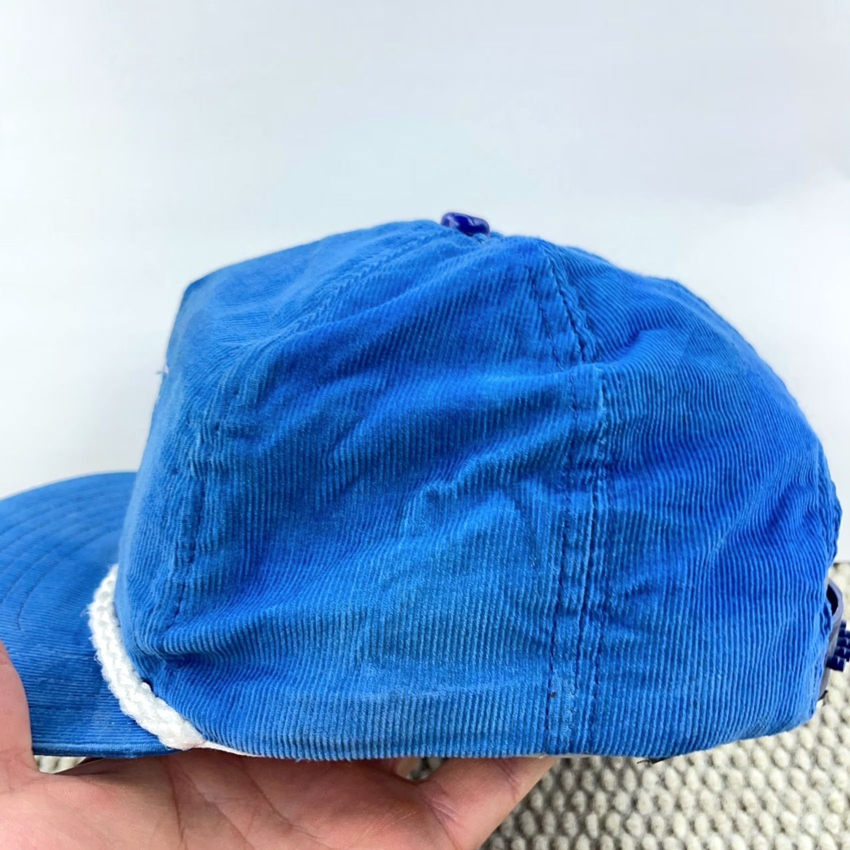 Coal VINTAGE Consol Trucker Hat Cap Blue Corduroy Made USA Coal Mining Jones Fork VA Mens Size ONE SIZE - 6 Thumbnail