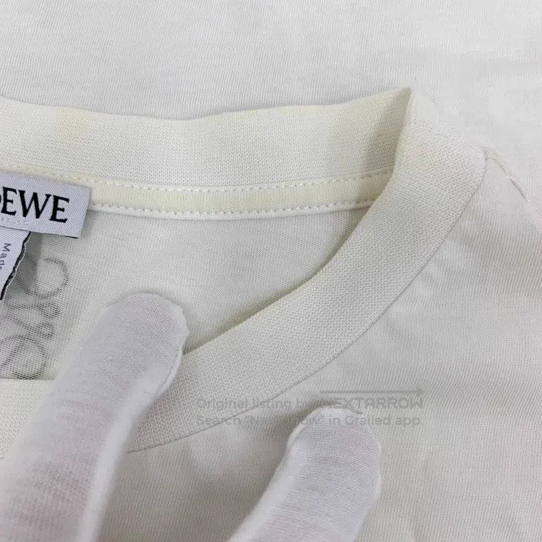 Loewe Loewe White Logo Pattern Printed Short Sleeve T-Shirt Size XS / US 0-2 / IT 36-38 - 8 Thumbnail