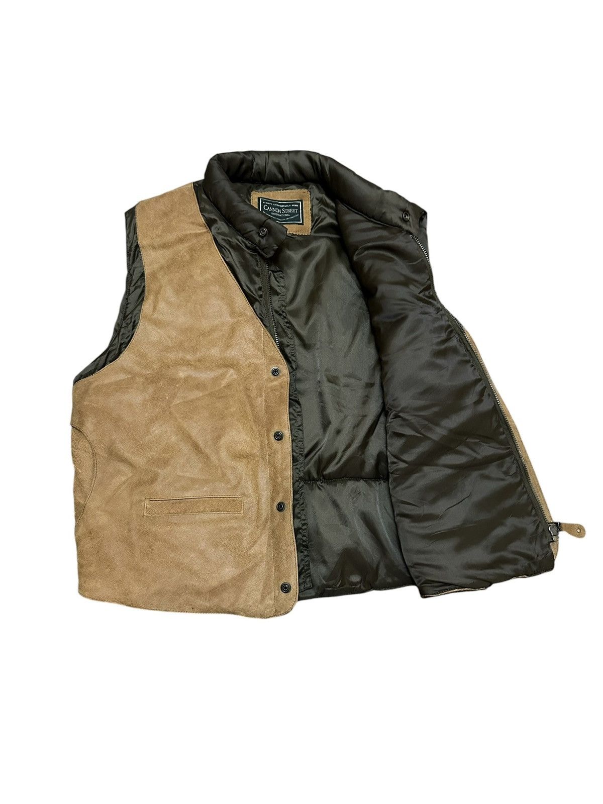 Genuine Leather Vintage Canon Street Suede Leather Cowhide Western Workwear Size 44R - 1 Thumbnail