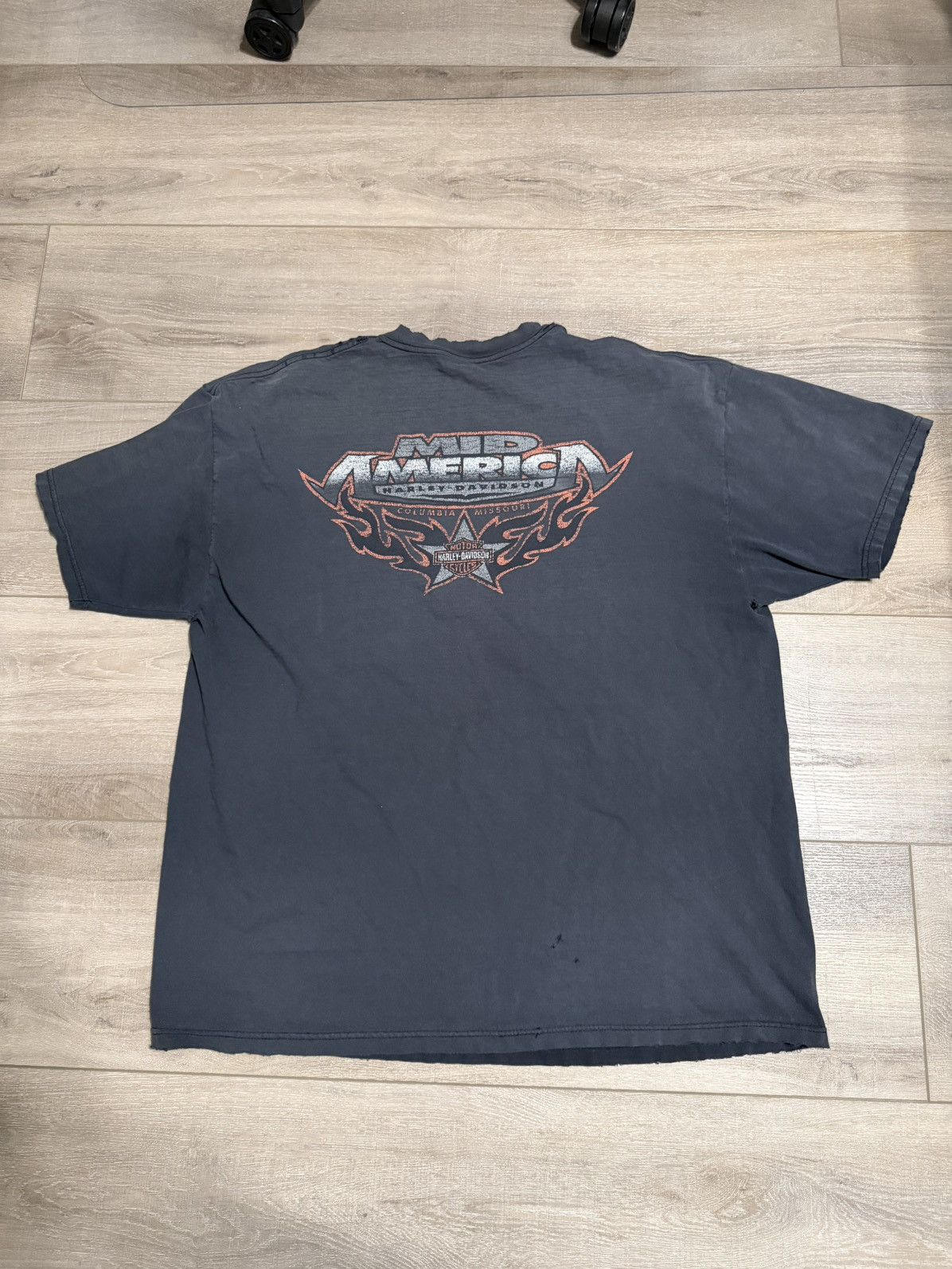 Harley Davidson Vintage Faded Harley Davidson T-Shirt Size US XL / EU 56 / 4 - 3 Thumbnail