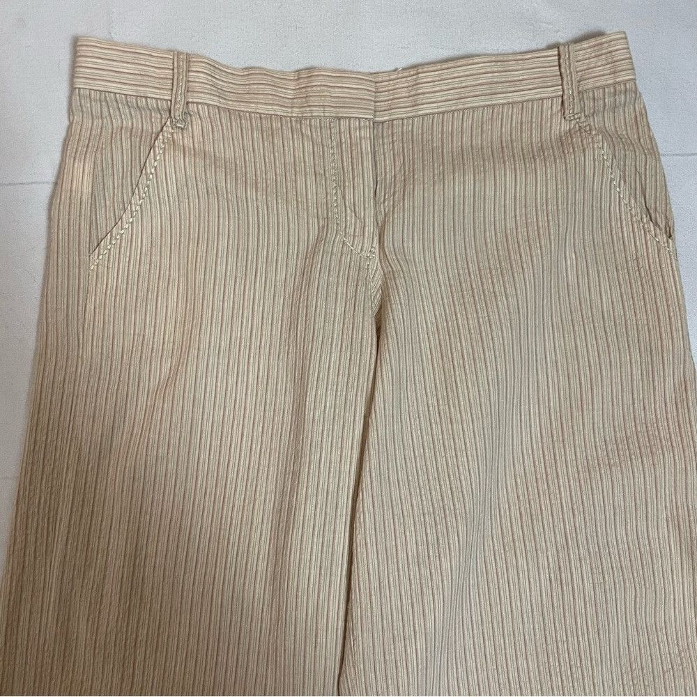 Other Max Studio Wide Leg Cotton Linen Blend Beige Pants Size L Size 34" / US 12 / IT 48 - 4 Thumbnail