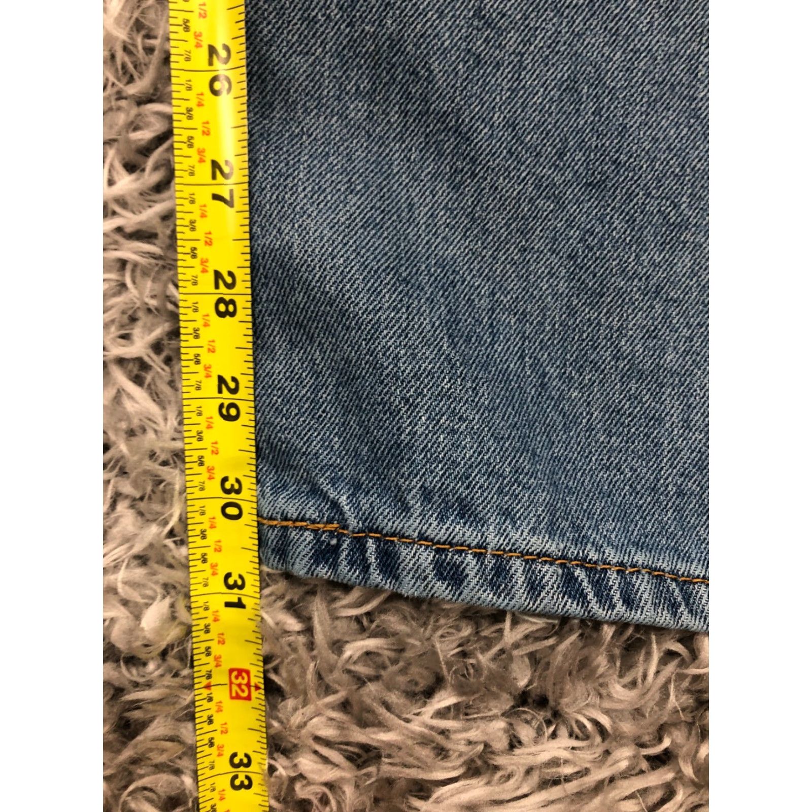 Levi's Levi's 505 Jeans Mens Regular Straight Denim Blue 46x32 Mid Rise 46 Waist 32 Inseam 5-Pocket Size US 30 / EU 46 - 3 Thumbnail