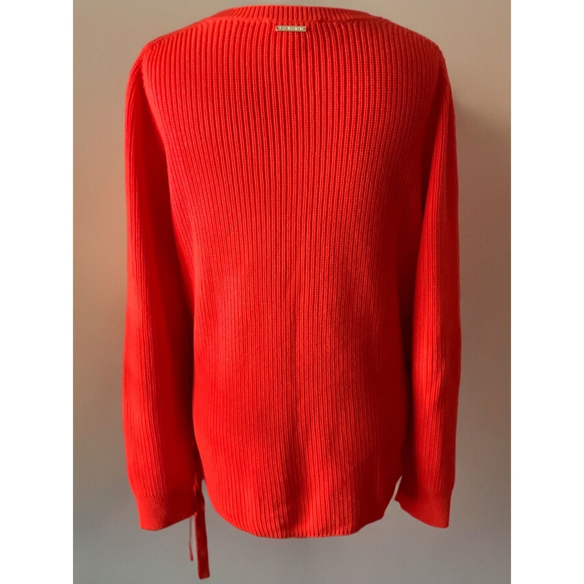 Michael Kors Michael Kors Sweater Orange Knit Side Tie Pullover Large Size L / US 10 / IT 46 - 6 Thumbnail