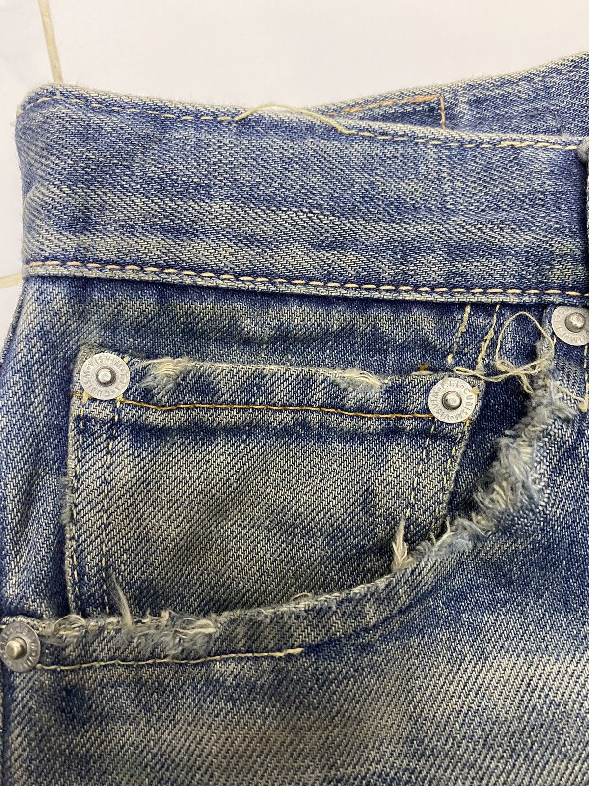 Visvim VISVIM 03D3 DISTRESSED DAMAGE DENIM JEANS Size US 31 - 13 Thumbnail