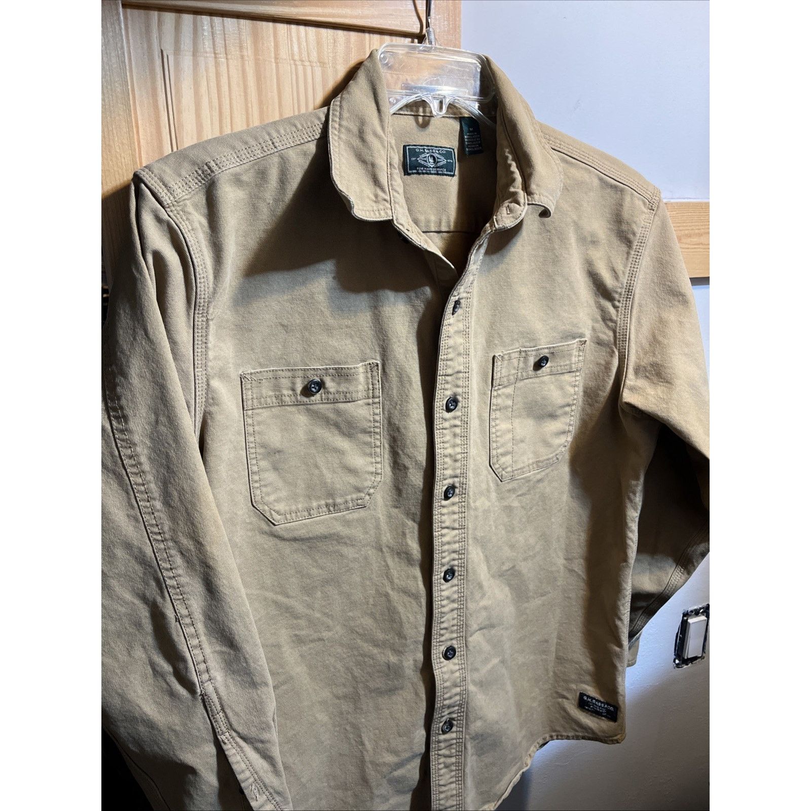 G.H. Bass & Co. G. H. Bass & Co. LS Cotton Button Up Men’s Canvas Shirt M Size US M / EU 48-50 / 2 - 2 Thumbnail