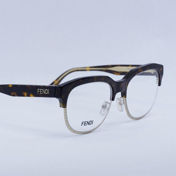 Fendi Fendi FE50068U 052 Eyeglasses Havana / Gold 52mm Browline Size ONE SIZE - 11 Thumbnail