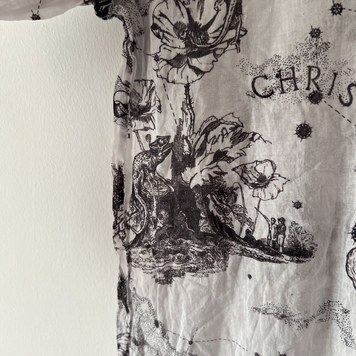 Dior 🔥🔥 Christian Dior White Zodiac Blouse Size M / US 6-8 / IT 42-44 - 5 Thumbnail