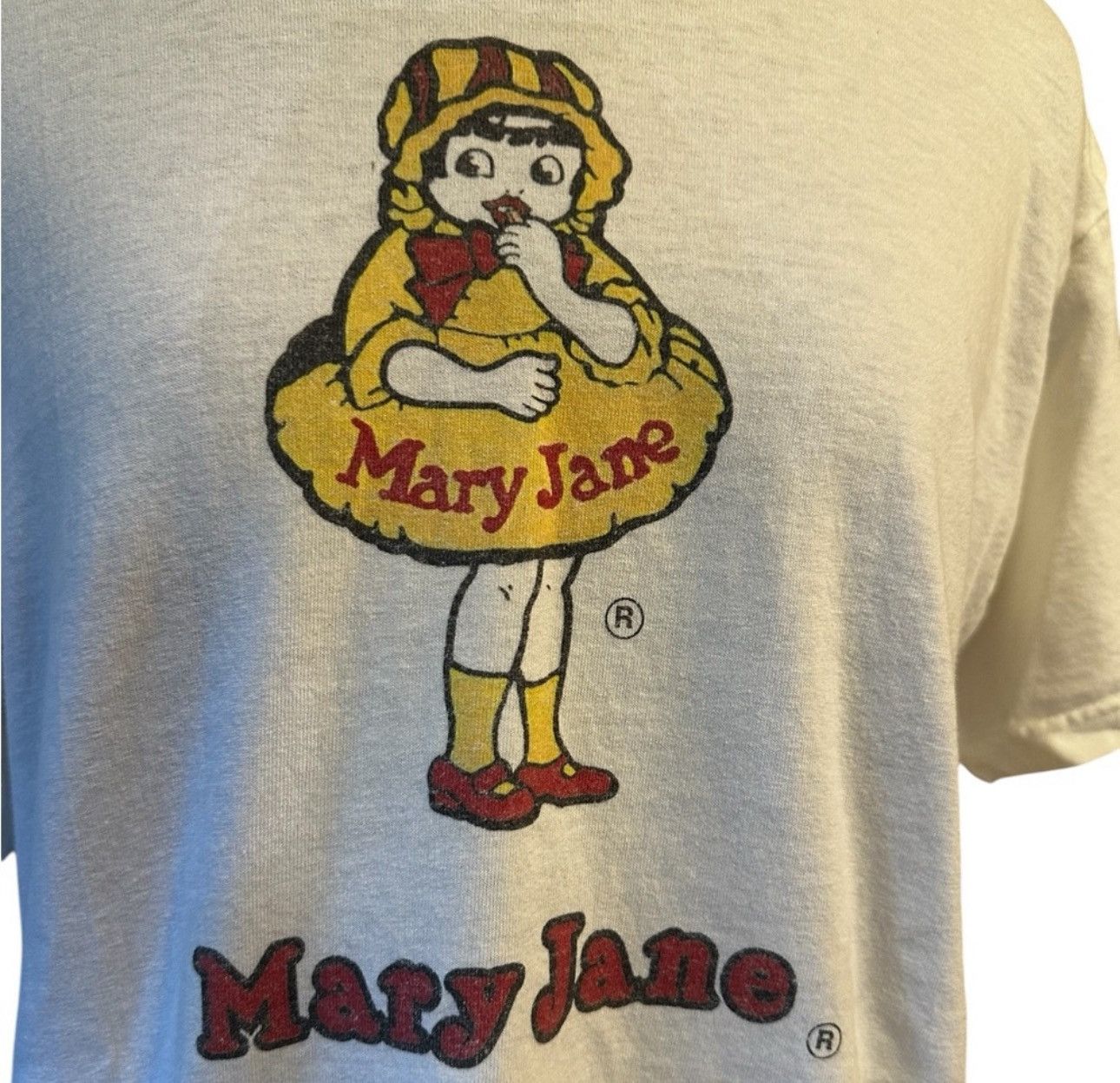 Gildan Vintage T-Shirt Mary Jane Candy Necco Mens M 100% Cotton Size US M / EU 48-50 / 2 - 2 Thumbnail