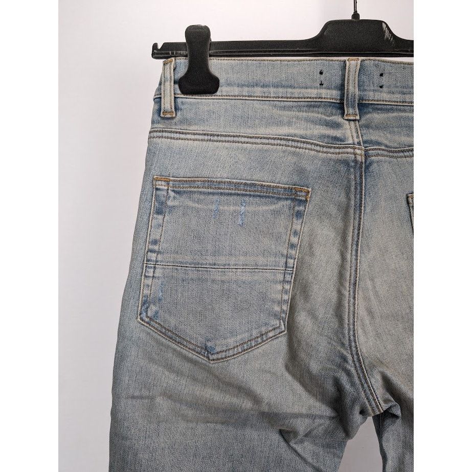 Amiri o1rshd1 Print Drip Logo Jeans in Clay Indigo Size US 32 / EU 48 - 18 Thumbnail