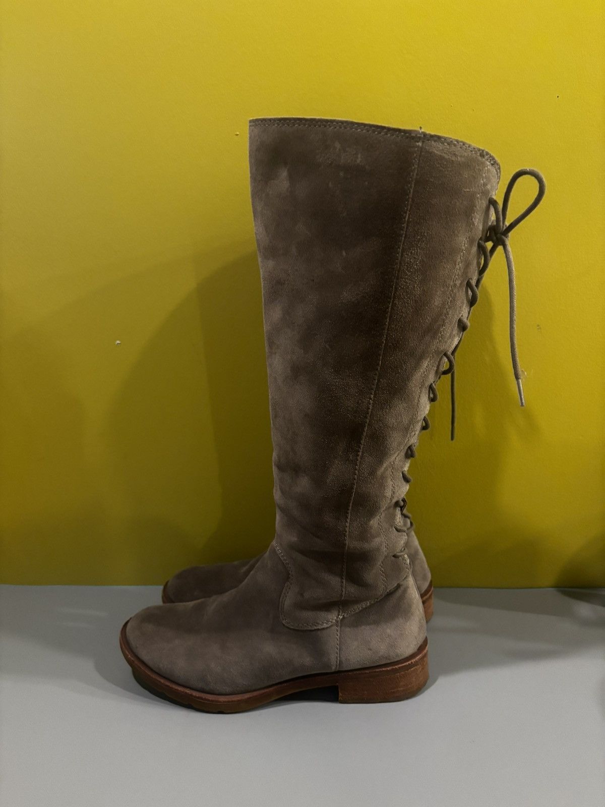 AQUA Gray suede boots1811 Size US 7.5 / IT 37.5 - 2 Thumbnail