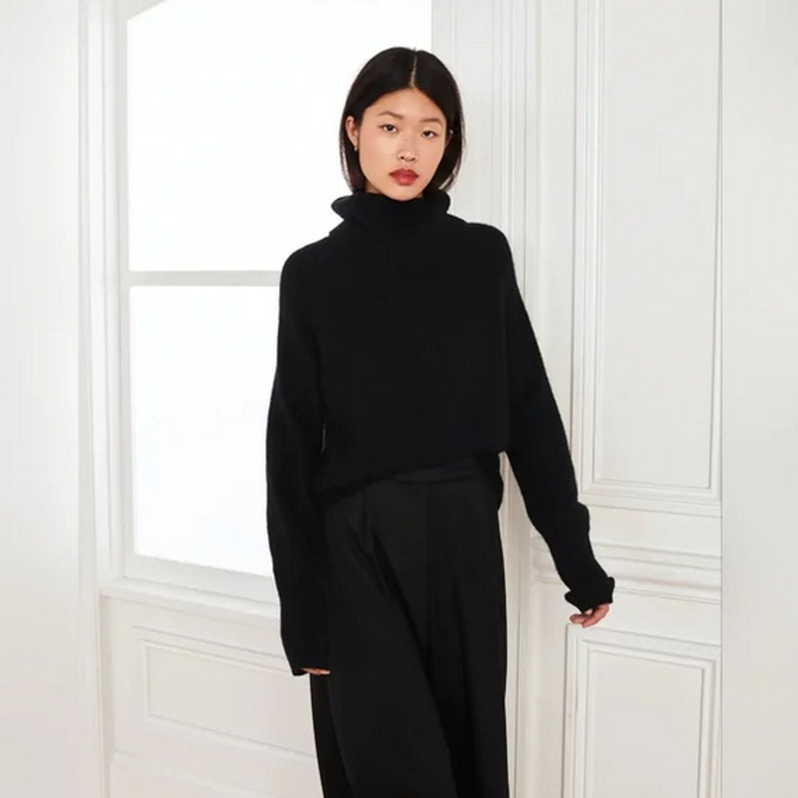 Quince Quince Baby Alpaca Wool Turtleneck XS NWT Black Size XS / US 0-2 / IT 36-38 - 1 Thumbnail
