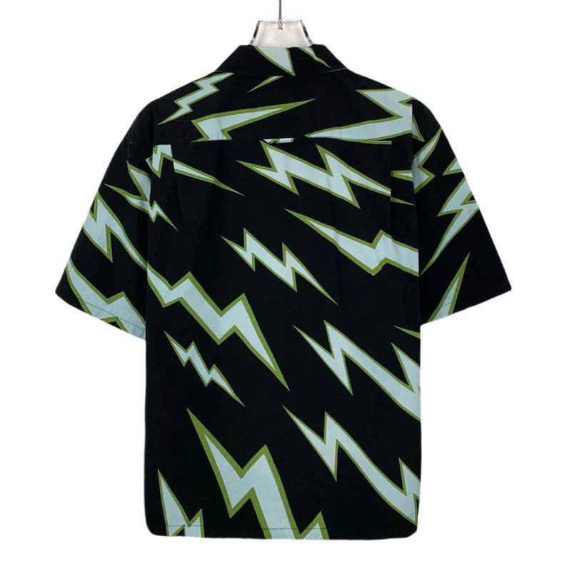 Prada Prada Size 38 Logo floral lightning print lapel color-block Size US XXS / EU 40 - 2 Thumbnail