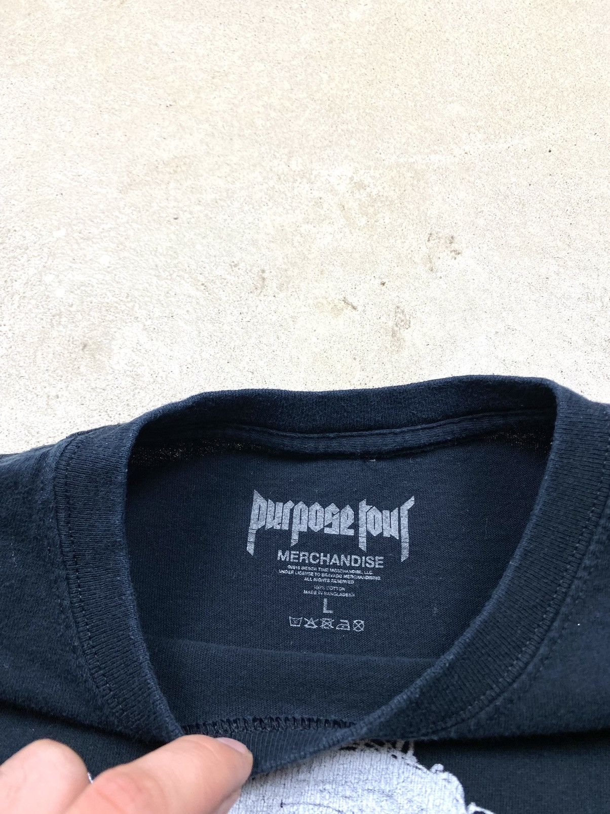 Band Tees Justin Bieber Purpose Tour T Shirt Big Face Print Y2K Hype Size US L / EU 52-54 / 3 - 7 Thumbnail