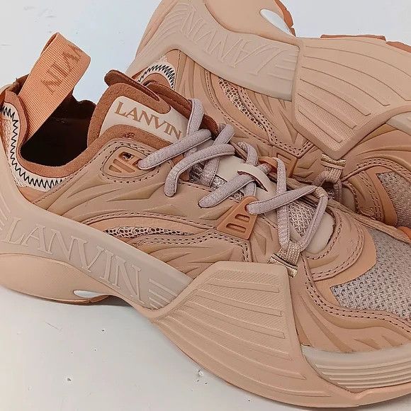 Lanvin Lanvin Flash X Nude Mesh Low-Top Sneakers - EU36/US6 Size US 6 / IT 36 - 6 Thumbnail