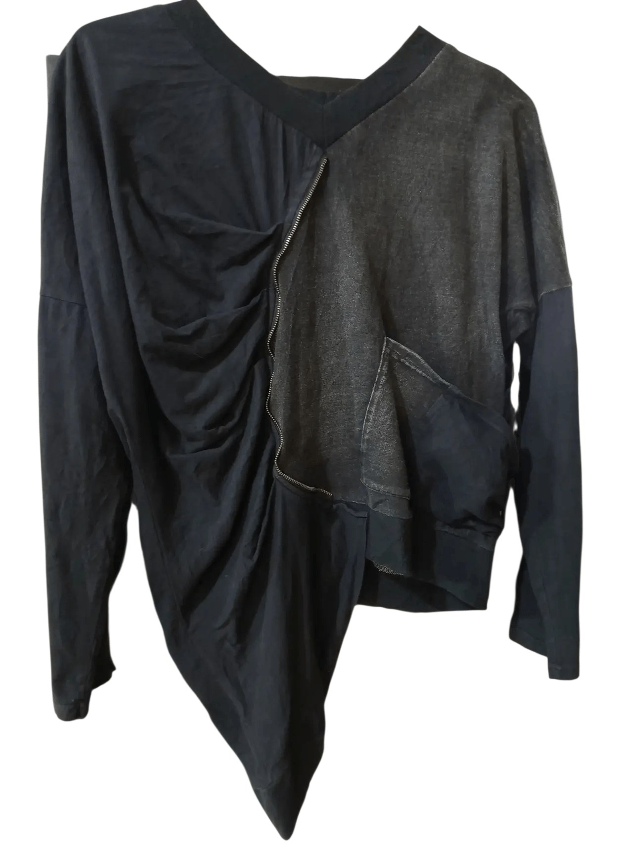 Vintage SD Deconstructed Asymmetrical Zip Jacket Size S / US 4 / IT 40 - 3 Thumbnail