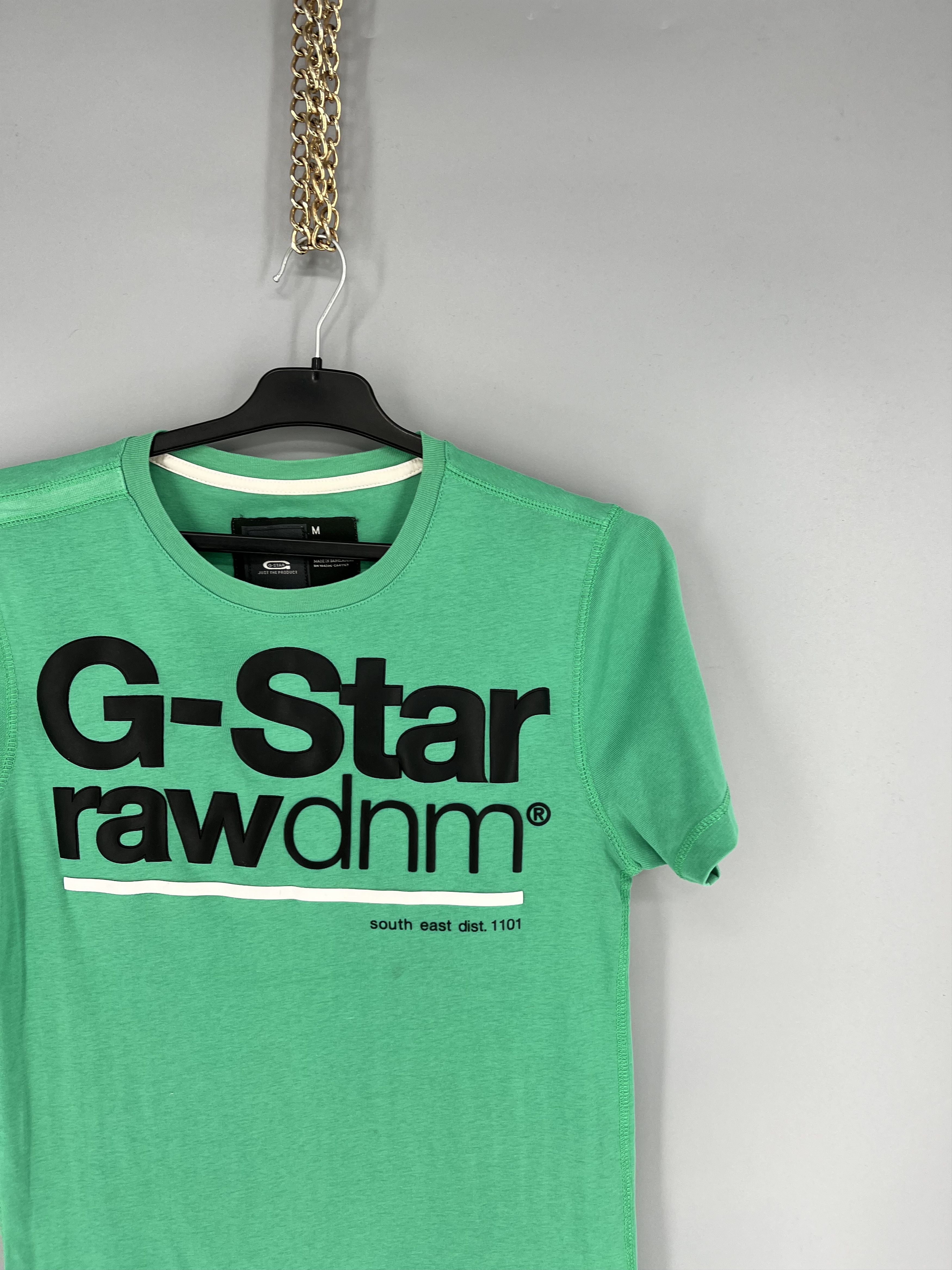 G-Star Vintage G-Star Raw T-Shirt Green Big Centre Logo Size m Size US M / EU 48-50 / 2 - 5 Thumbnail