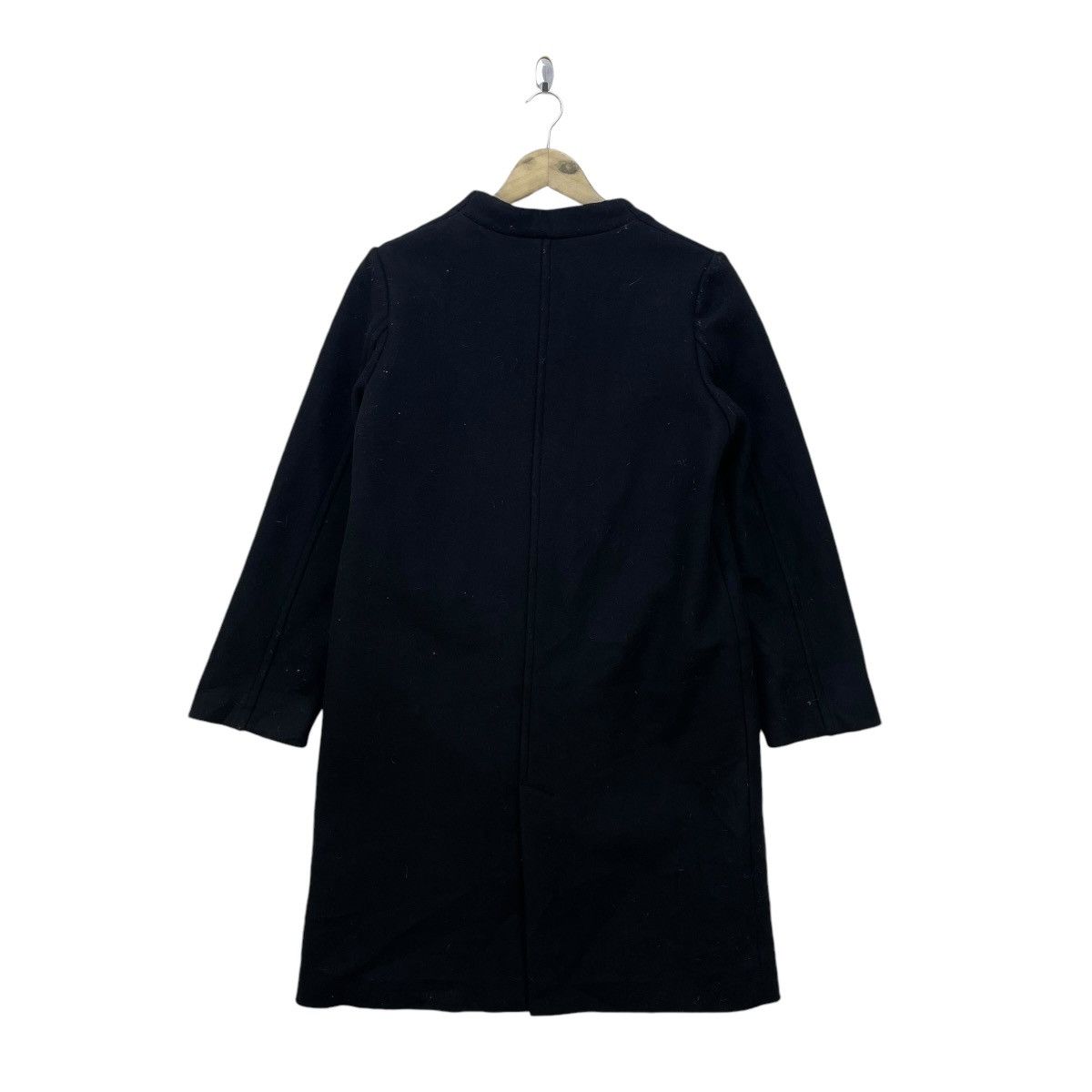 Beams Plus × Yohji Yamamoto 💥Vintage Beams Heart Japan Collar Less Long Coat Wool Jacket Size S / US 4 / IT 40 - 5 Thumbnail