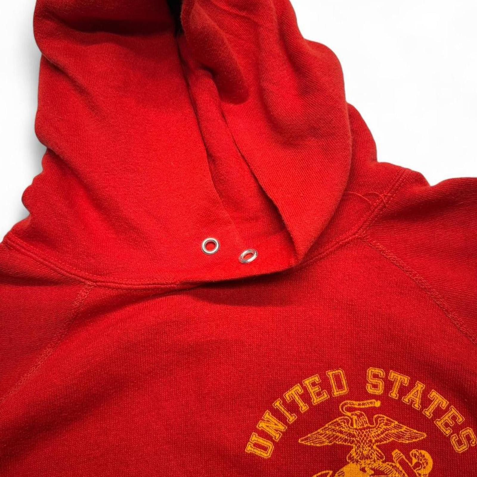 Other 1970s/80s thrashed USMC hoodie, cutoff sleeves, size S/m Size US M / EU 48-50 / 2 - 6 Thumbnail