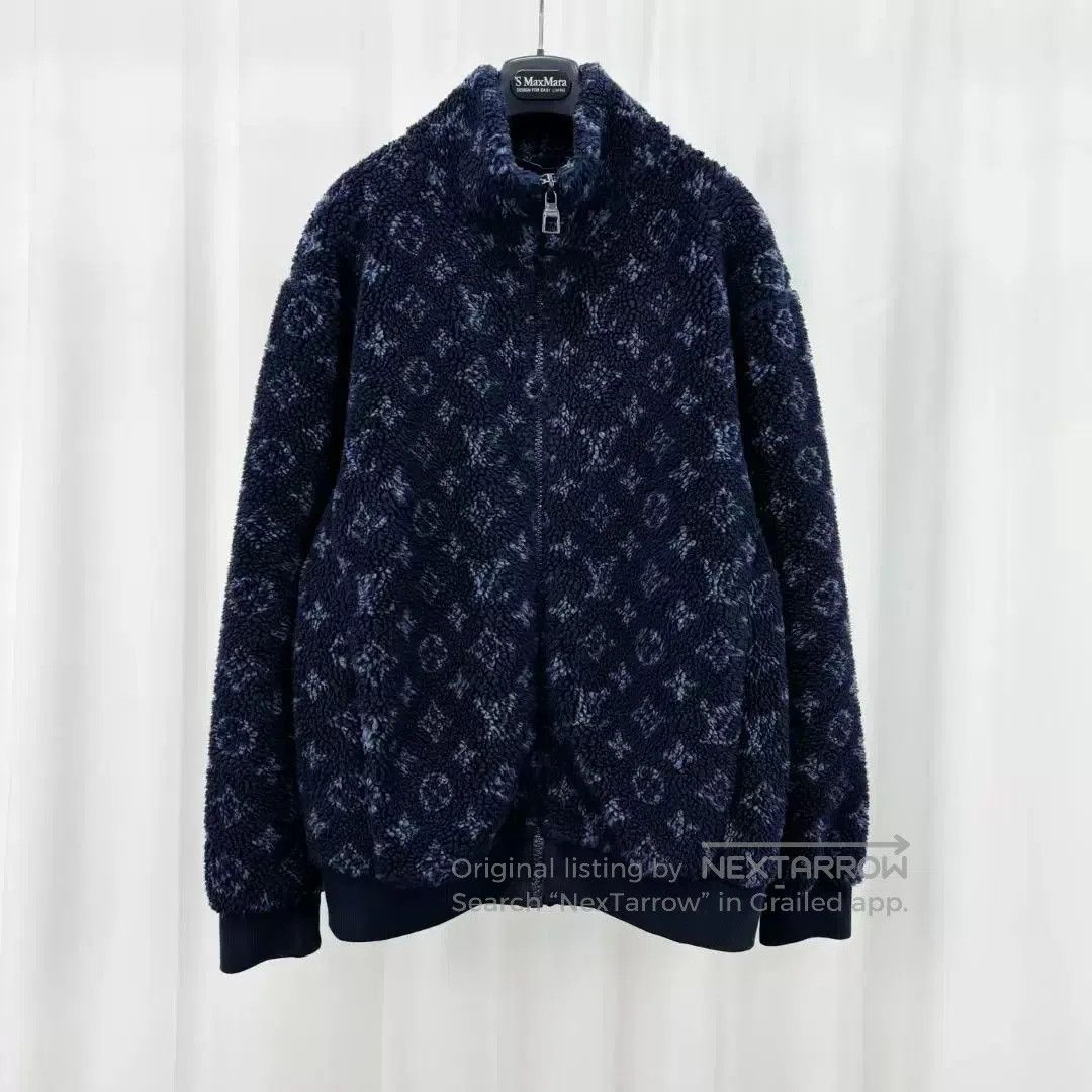 Louis Vuitton navy monogram teddy jacket by louis vuitton. Size M / US 6-8 / IT 42-44 - 1 Thumbnail