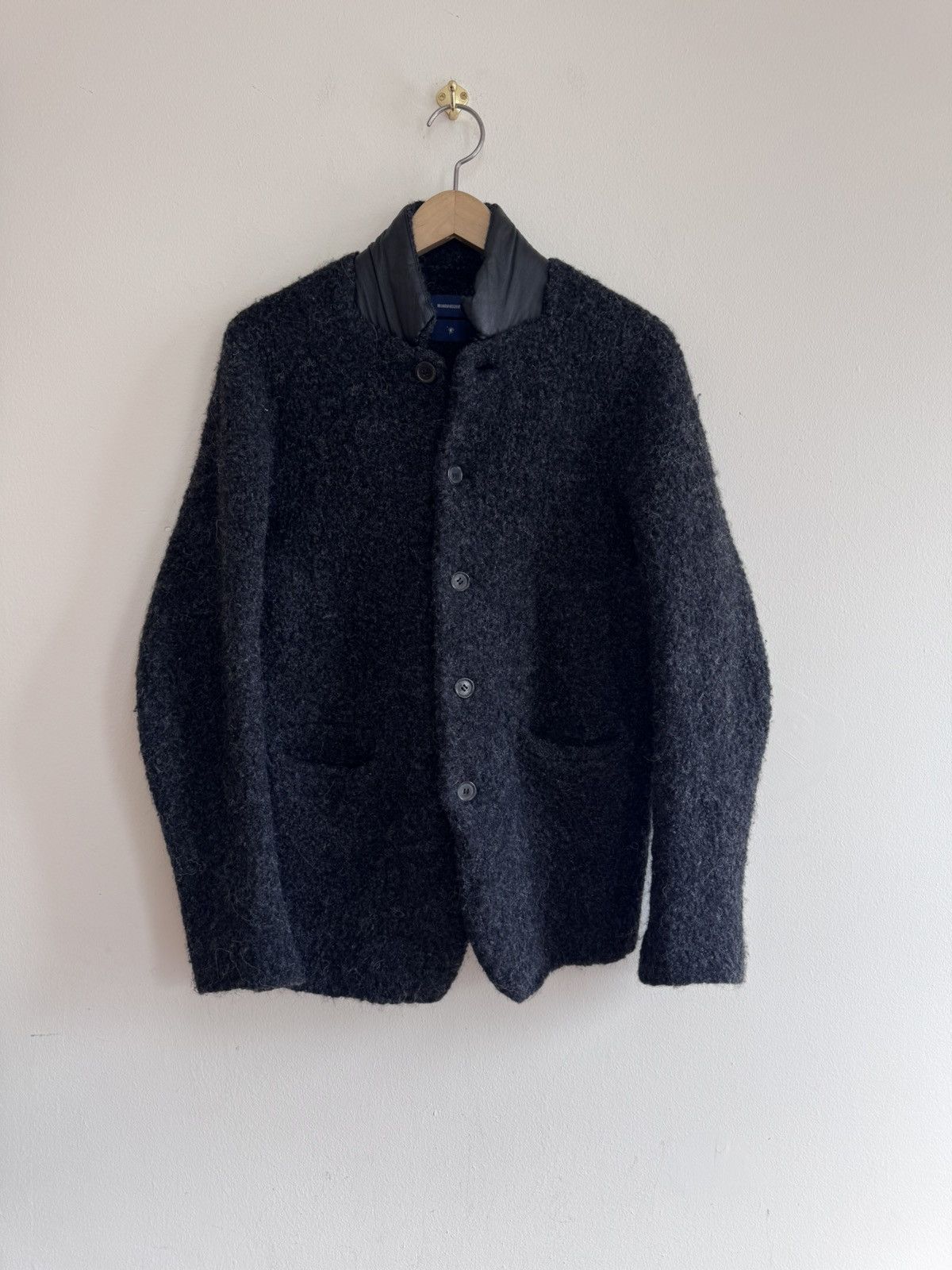 Maison MIHARA YASUHIRO Mihara Yasuhiro Alpaca Wool Jacket Leather Collar Size US M / EU 48-50 / 2 - 1 Thumbnail
