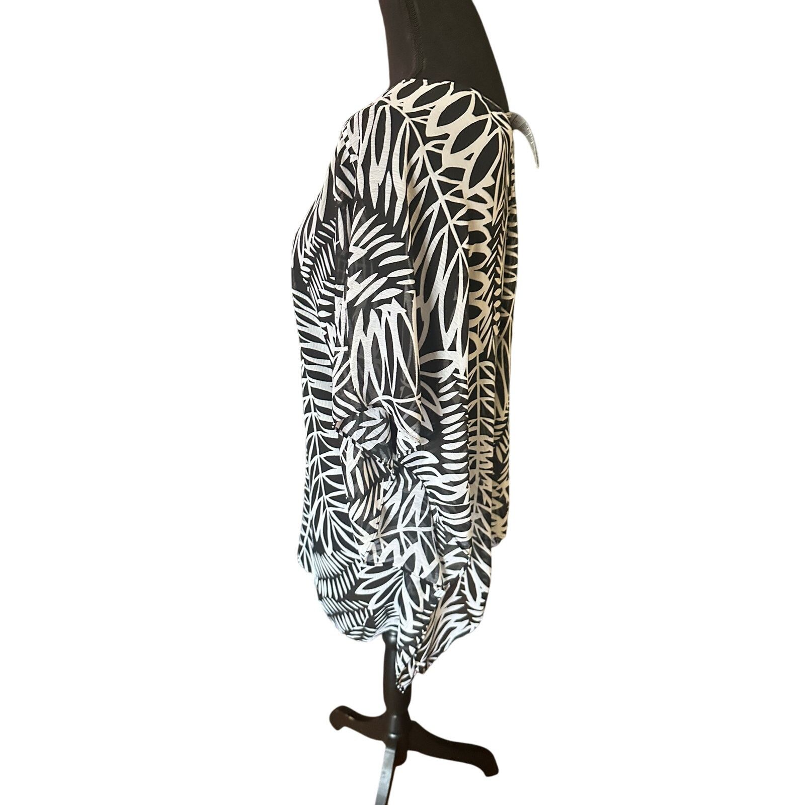 NYDJ NYDJ Women’s Billowy Split Neck Blouse – Size M Size M / US 6-8 / IT 42-44 - 3 Thumbnail