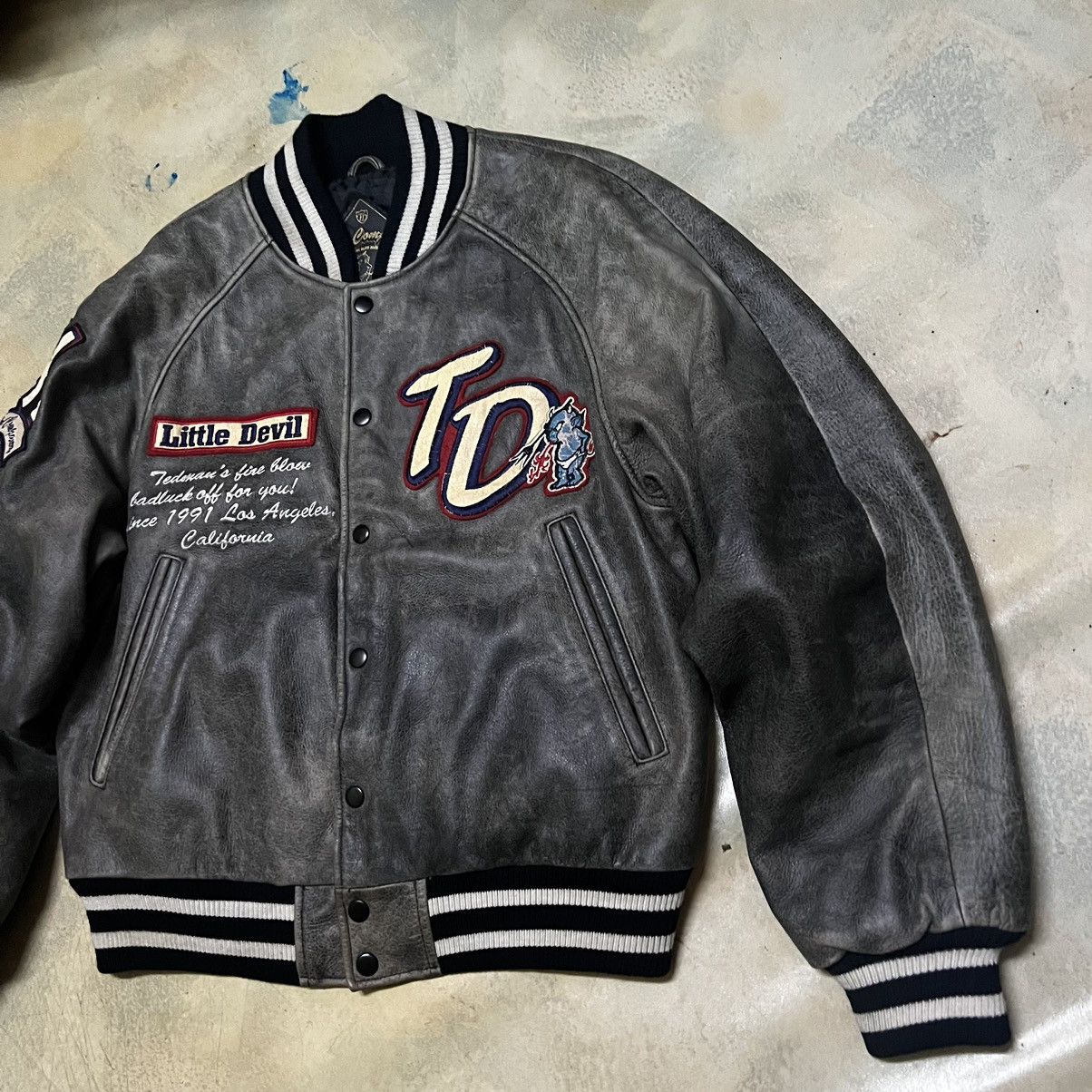 Tedman Vintage Rare Ted Company Leather Varsity Jacket Size US M / EU 48-50 / 2 - 3 Thumbnail