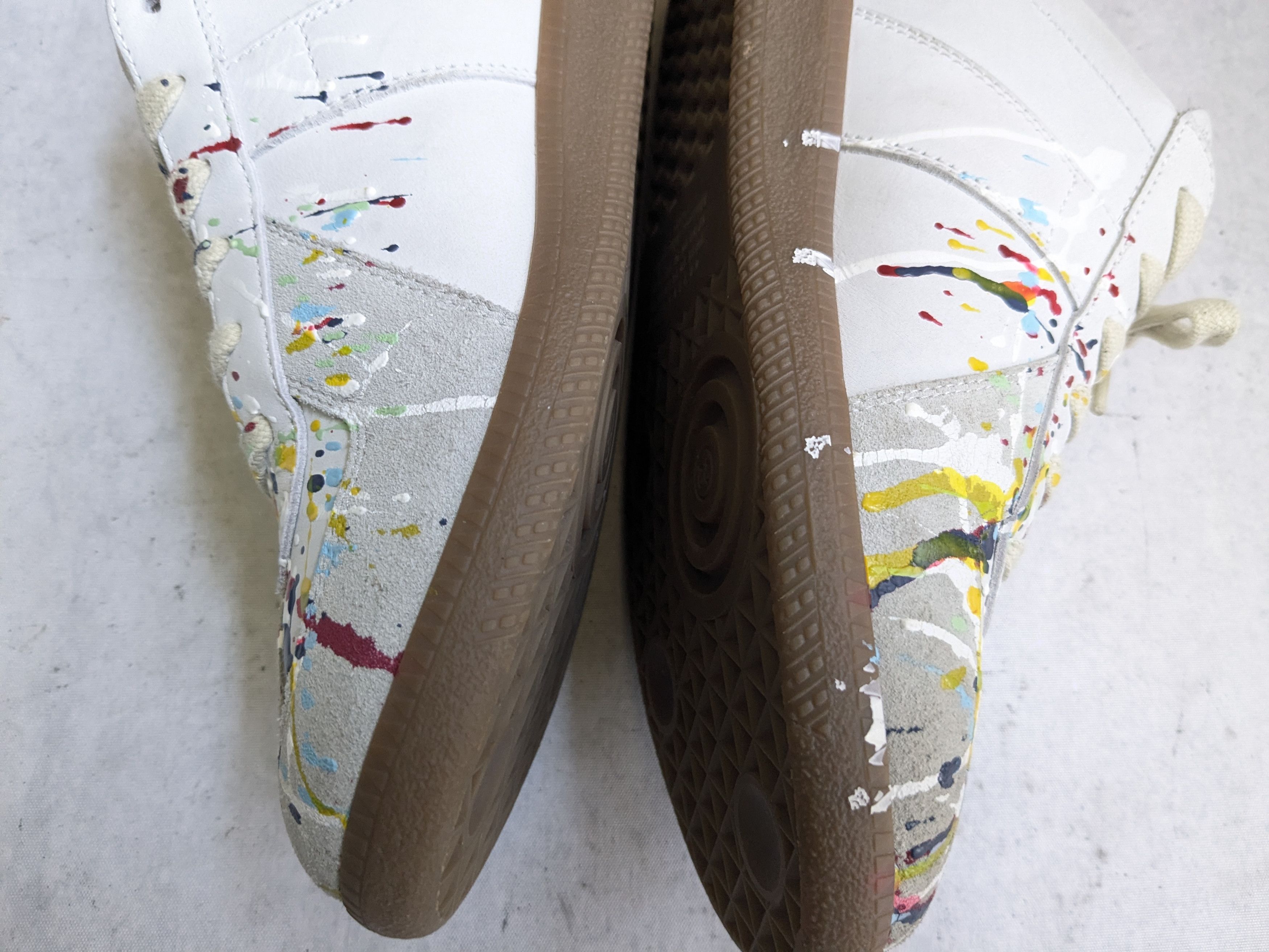 Maison Margiela Maison Margiela Replica GAT Paint Splatter 8 41 Low Tops Gum Size US 8 / EU 41 - 12 Thumbnail