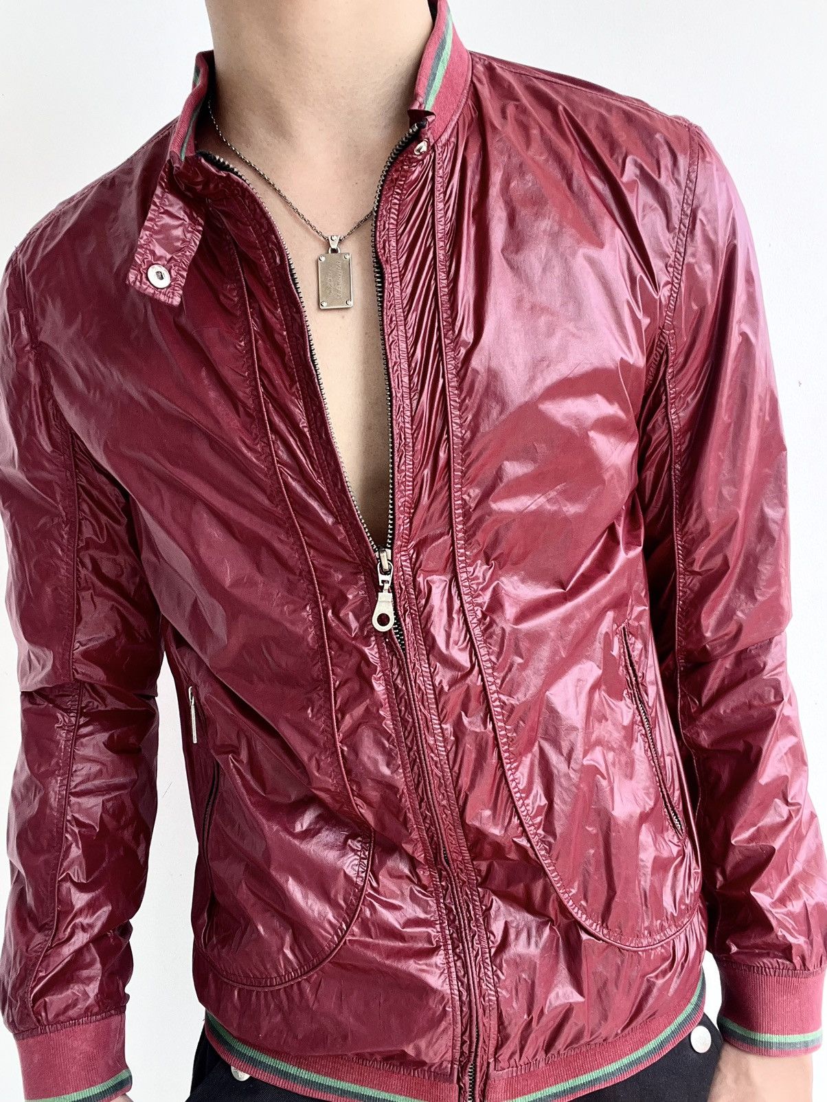 Dirk Bikkembergs Dirk Bikkembergs Burgundy Bomber Jacket Size US M / EU 48-50 / 2 - 3 Thumbnail