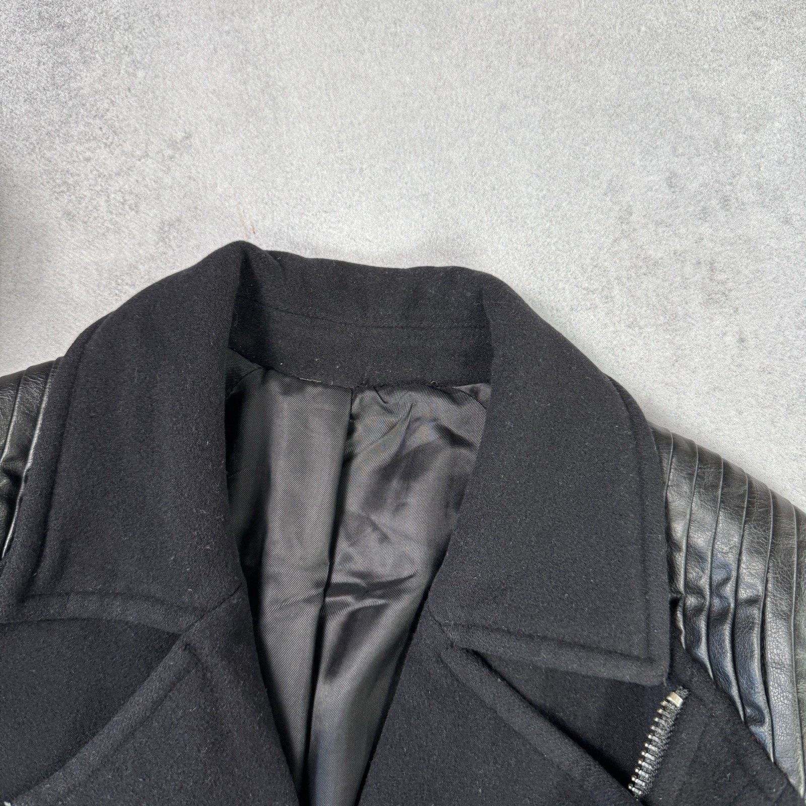 Philipp Plein Philipp Plein Women Biker Wool Coat Leather Jacket Skull Size S / US 4 / IT 40 - 4 Thumbnail