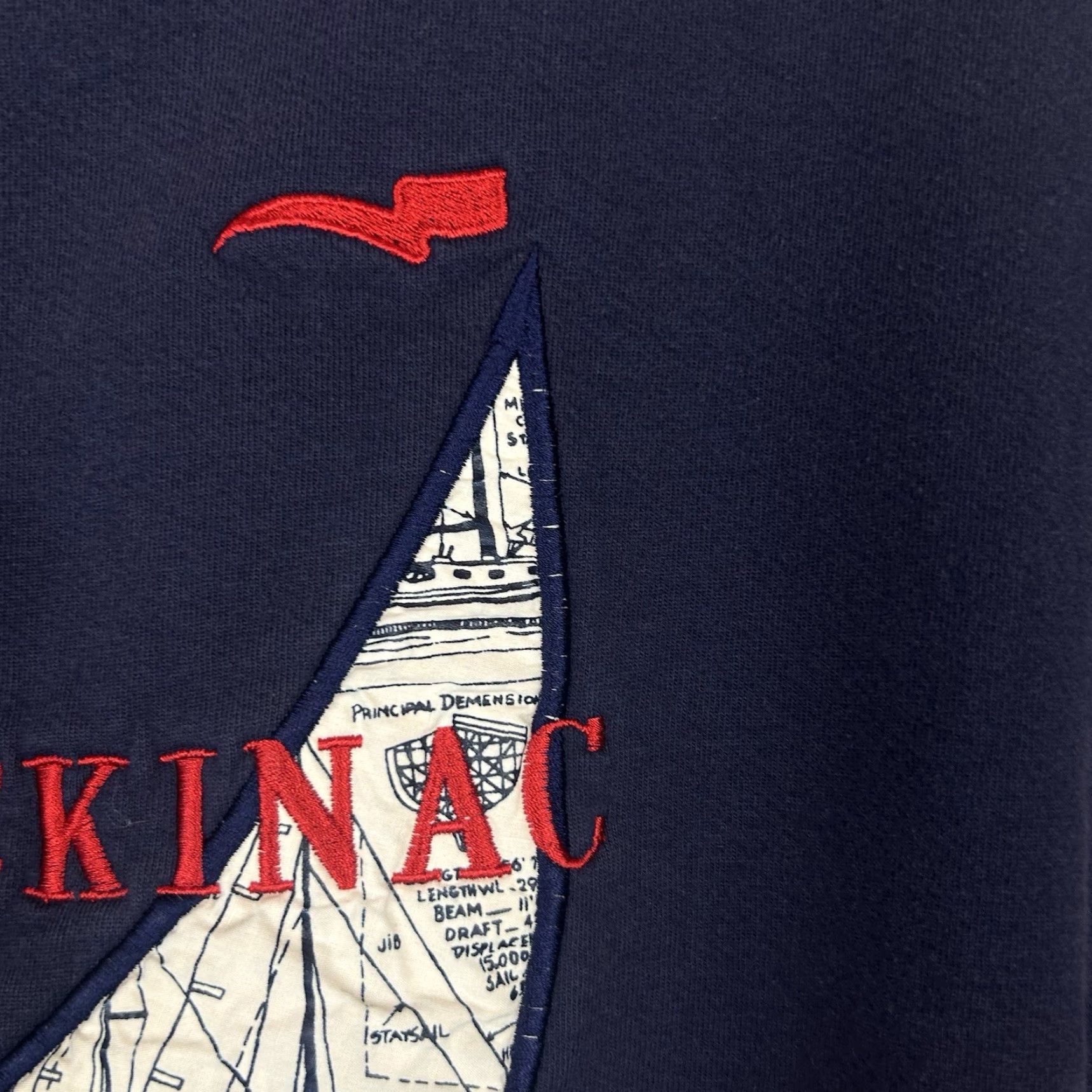 Vintage VINTAGE Mackinac Island Sweatshirt XL 90s Embroidered Crew Blue Michigan Read Men Sweatshirt Graphic Print Size US XL / EU 56 / 4 - 4 Thumbnail