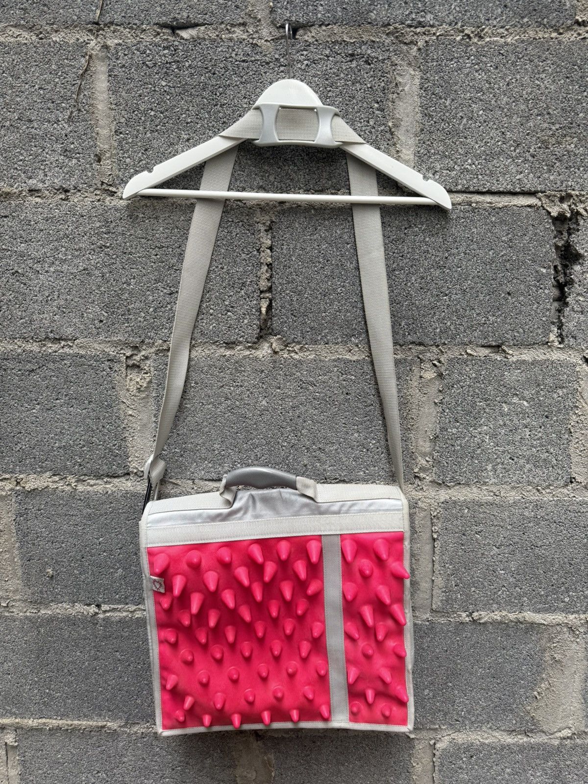 Craig Morrison Spiked Crossbody Bag in Red, Men's